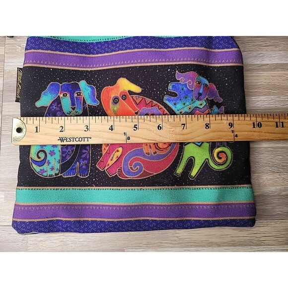 Laurel Burch Dog Puppy Clan Canvas Crossbody Tote Handbag Purse - Picture 13 of 14